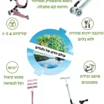 קורקינט אקולוגי משולב עם אופני איזון והליכון גלובר Globber GO UP PLUS ECO